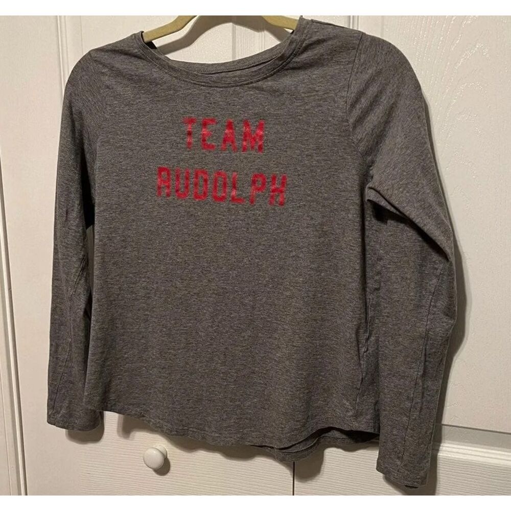 CRAZY 8 TEAM RUDOLPH Girls size 14-16‎ (XL) Christmas Shirt
